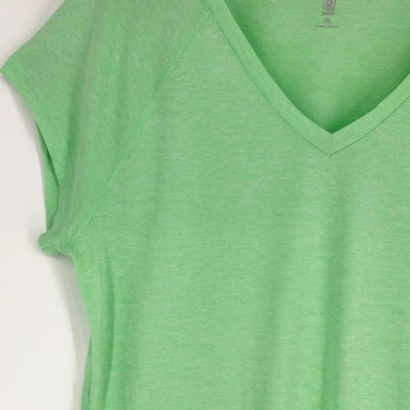 Id Ideology Womens Essentials Short Sleeve Rapidry Athletic Top Green XL XXL - Picture 4 of 7
